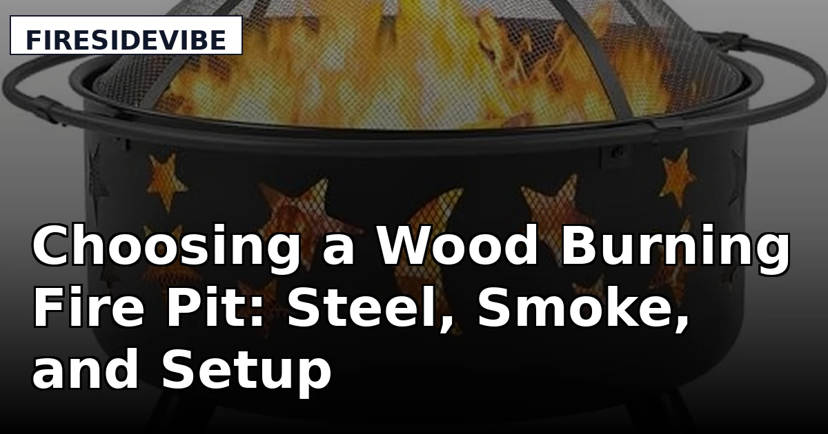 Choosing a Wood Burning Fire Pit: Steel, Smoke, and Setup