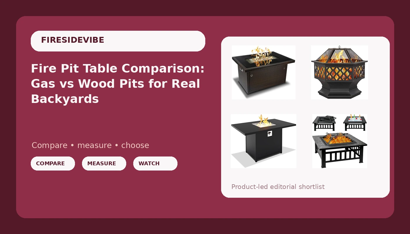 Fire Pit Table Comparison: Gas vs Wood Pits for Real Backyards