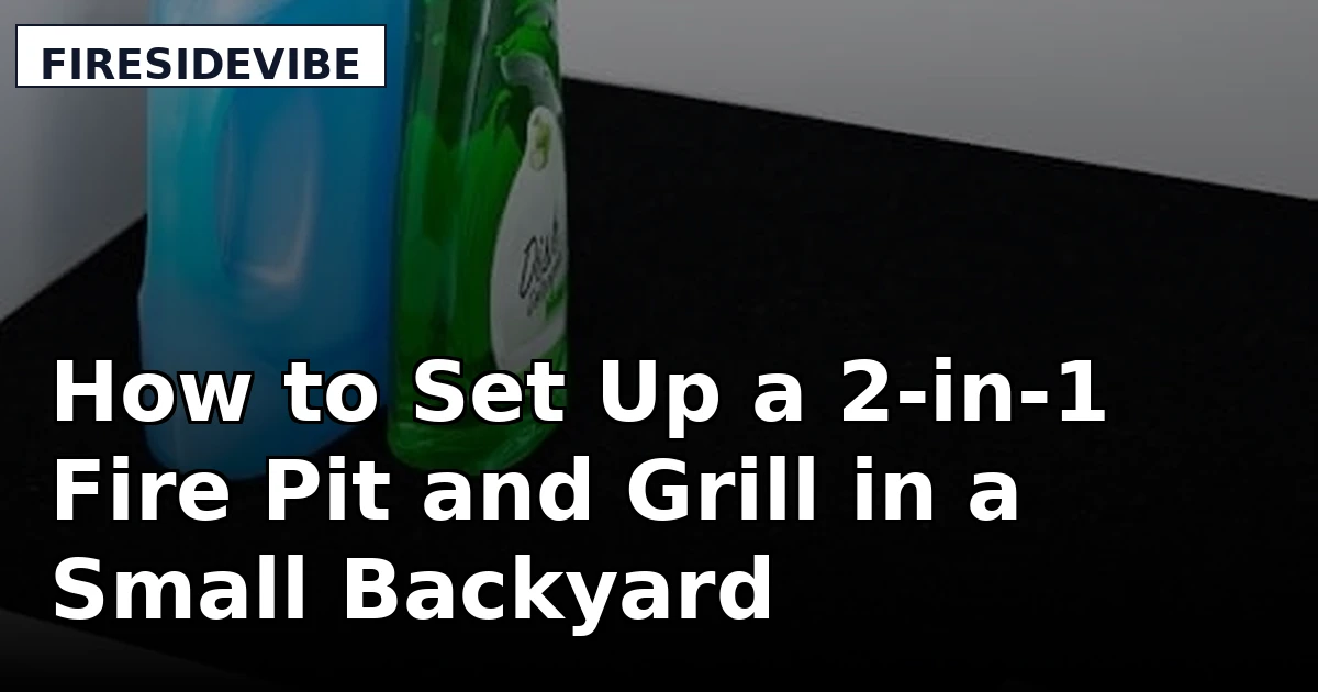 How to Set Up a 2-in-1 Fire Pit and Grill in a Small Backyard