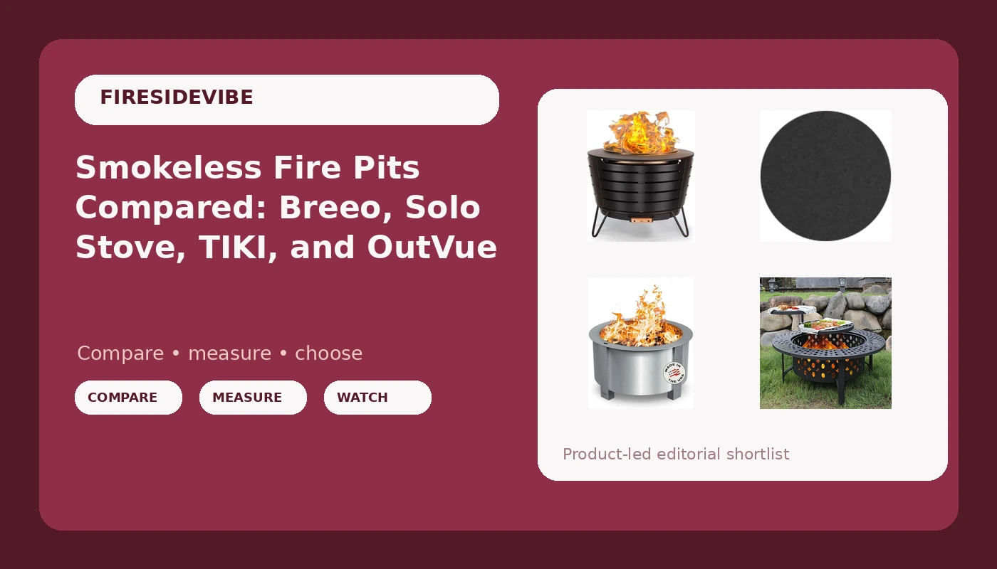 Smokeless Fire Pits Compared: Breeo, Solo Stove, TIKI, and OutVue