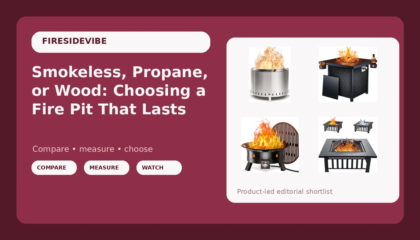 Smokeless, Propane, or Wood: Choosing a Fire Pit That Lasts